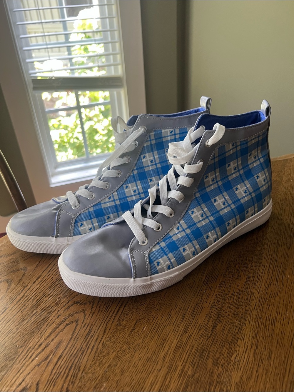 Hot Topic Harry Potter  Ravenclaw Blue Plaid High-Top Sneakers